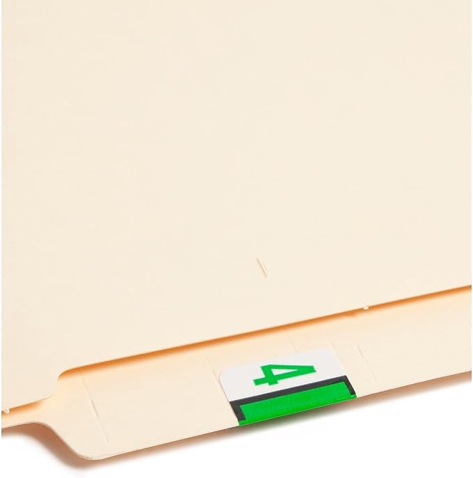 Smead BCCRN Bar-Style Color-Coded Numeric Label, 4, Label Roll, Light Green, 500 Labels per Roll (67374)