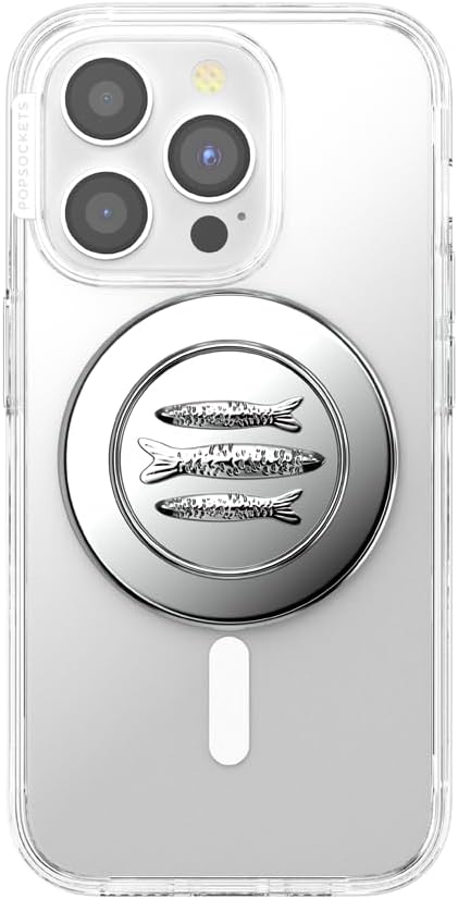 PopSockets Phone Grip for MagSafe, Magnetic Holder- Seashore Finds | Removable, For Kindle / Android / iPhone, With Magnet, Silver, Electronic Accessories, For iPad/Kindle/iPhone/Android