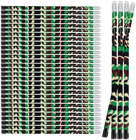 150 Camouflage Pencils with Erasers, Bulk School and Party Supplies