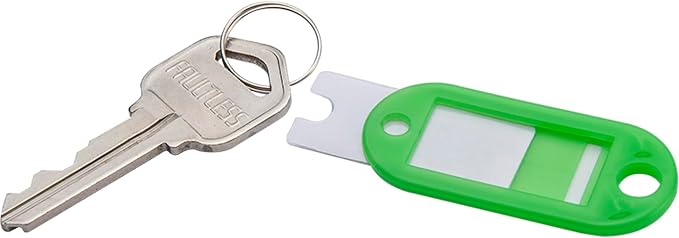 Barska Multi-Purpose Key Tags with Write-On Labels & Ring Holders - 50 Colored Tags