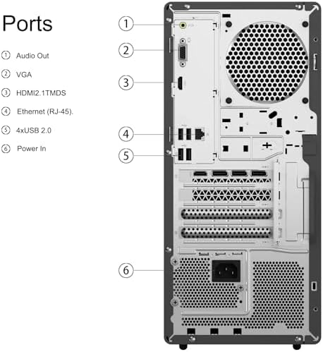 Lenovo IdeaCentre Tower Desktop Computer • 20-core Intel Ultra 7 265K Processor • 64GB DDR5 • 4TB SSD • Office 365 for The Web • HDMI + VGA, Wi-Fi 6E • Wired Keyboard & Mouse • Windows 11