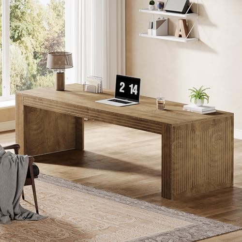 Tribesigns 79-Inch Extra Long Desk, Two Person Double Desk for Home Office