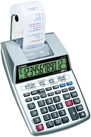Canon Office Products 2204C001 Canon P170-DH-3 Desktop Printing Calculator with Currency & P23-DHV-3 Printing Calculator with Double Check Function, Tax Calculation and Currency Convers