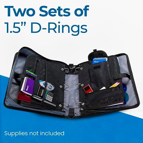 Case-it Dual Binder | 1.5" D-Rings | 600-Sheet | Dual-101 Fire Engine Red