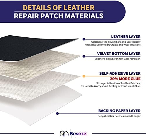 Leather Repair Patch Tape Kit, Self Adhesive Leather Repair for Furniture, Couch, Sofa, Car Seats,Office Chair,Vinyl Repair Kit.60inx16in