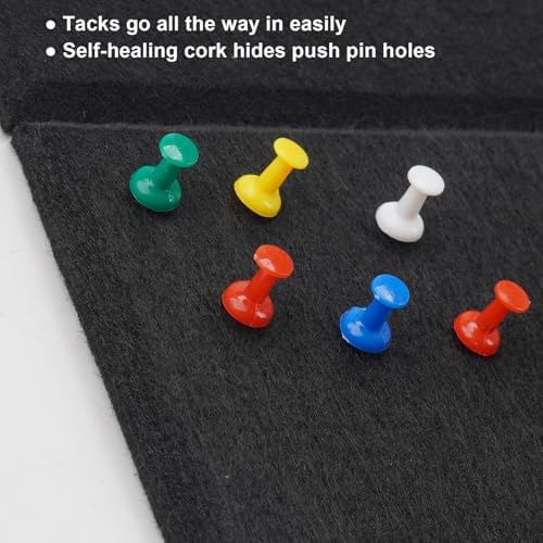 36" x 24" Felt Bulletin Board & Cork Board Alternative, Black