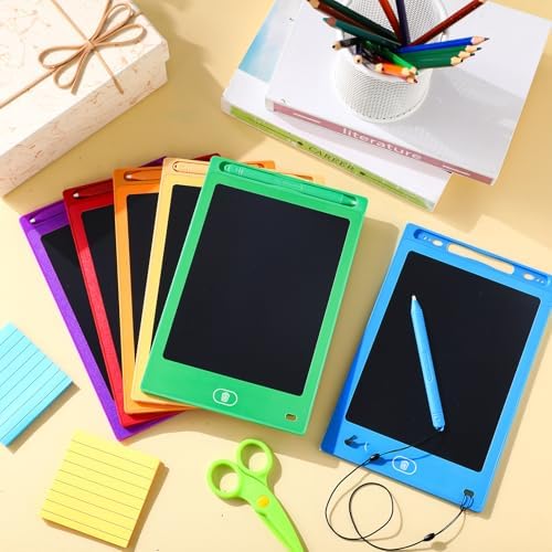 Zhehao 24 Pcs LCD Writing Tablet Kids Board, Bright Color, Round Style