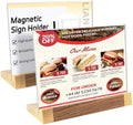 Acrylic Sign Holder 8.5 x 11, L-Shape Horizontal 2 Pack for Tabletop