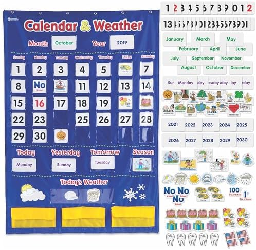 Learning Resources Calendar & Weather Pocket Chart