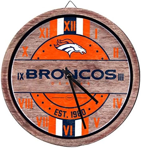 FOCO NFL Wooden Barrel Wall Clock