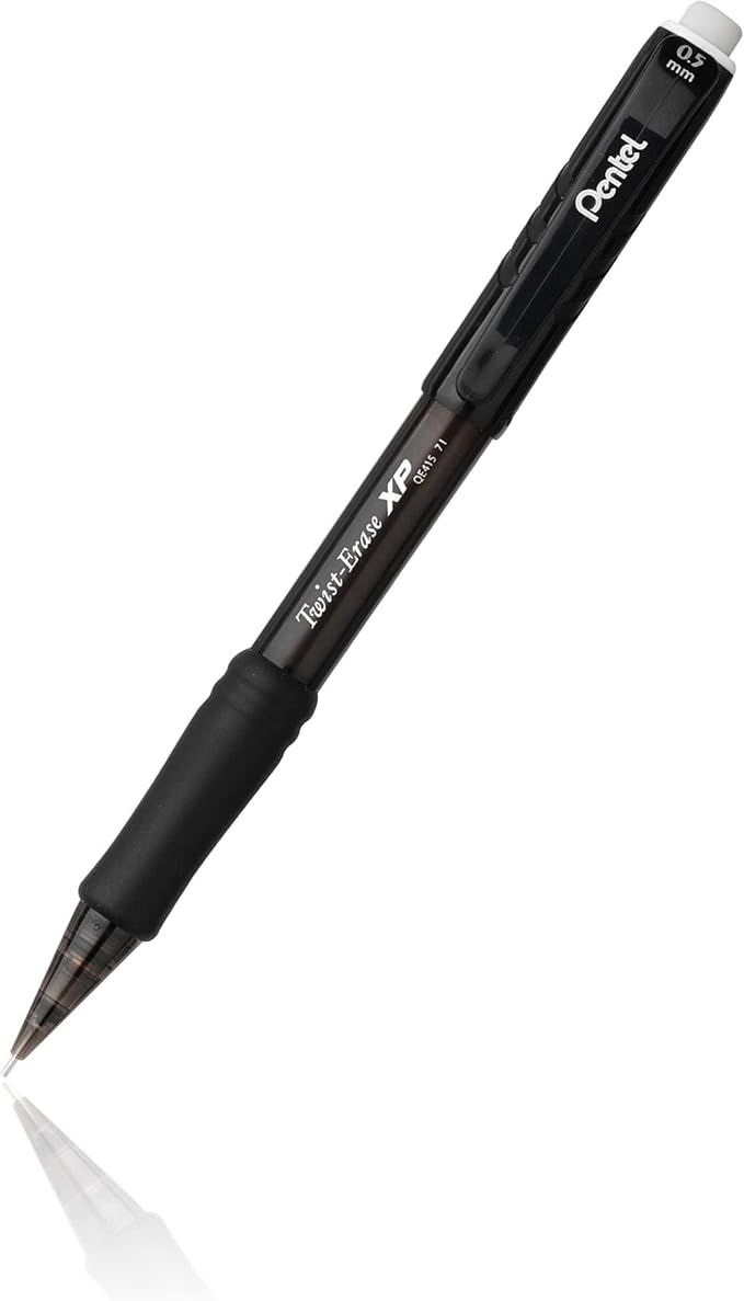 Pentel® Twist-Erase® Express Mechanical Pencil, 0.7 mm, Black Barrel - Pack Of 12