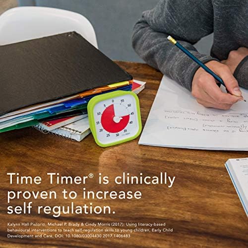 TIME TIMER 60 Minute MOD Education Edition ⁠— Visual Timer with Desktop Software for Kids Classroom Learning, Teachers Desk Clock, Study Tool and Office Meetings with Silent Operation (Lime Green)