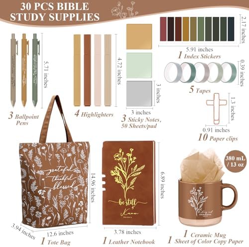 Reallnaiv Housekeeping Mug Bag Notebook Highlighter Pen Note, Brown