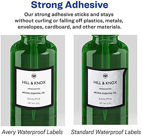 Avery® Printable Durable White Square Labels, Sure Feed® Technology, 1" x 1", Print-to-the-Edge, Waterproof Labels, Laser & Pigment-Based Inkjet Compatible, 1200 Total