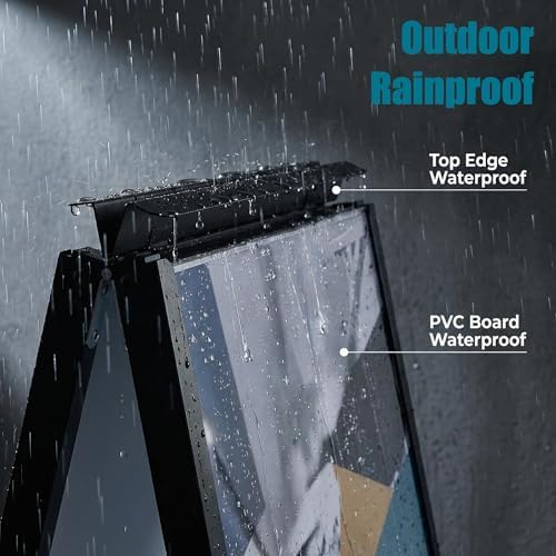 USCNC A Frame Sidewalk Sign 24x36 inches Sandwich Board Signs Outdoor Heavy Duty Double-Sided,including 2 Corrugated Boards 2 Anti-Glare for Business Indoor Outdoor (1PACK)