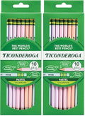 Ticonderoga® Pastel Pencils,2 Soft,Assorted Colors,Pencils,10 Count (Pack of 2)