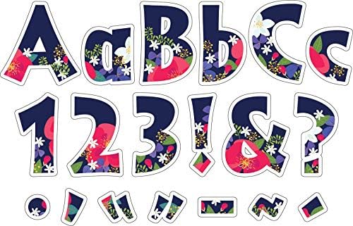 Barker Creek Letter Pop-Outs, 4" Petals, Multicolor Designer Letters for Bulletin Boards, Breakrooms, Reception Areas, Signs, Displays, And More! 4", 255 Characters per Set (1733)