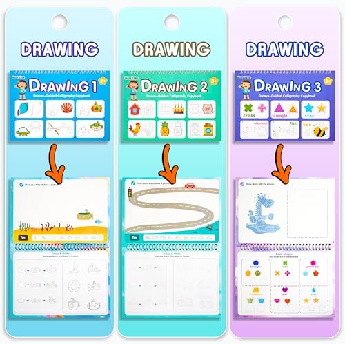 MarcZero Magic Grooved Writing Practice Books for Kids Ages 3-8