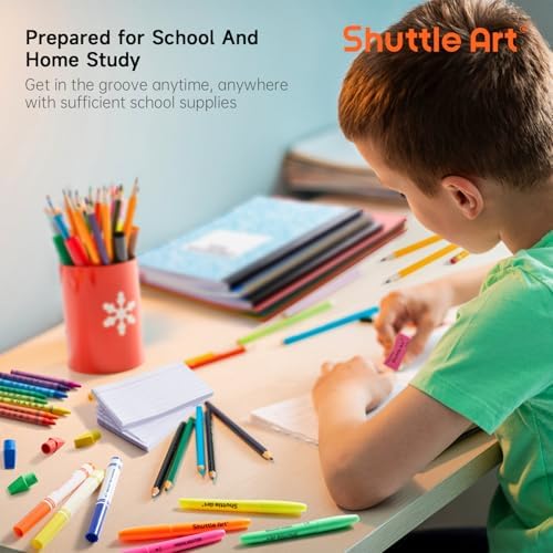 Shuttle Art 102 PCS Back to School Supplies Kit for Grades K-12