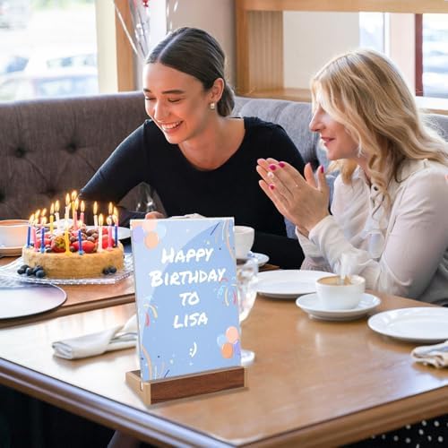 LIANHELILAI 3 Pack 5X7 Acrylic Sign Holder Vertical Tabletop Small Sign Display Frame for Coffee Shop/Restaurant Menu Stall/Exhibitions/Hotel/Office Name Holder