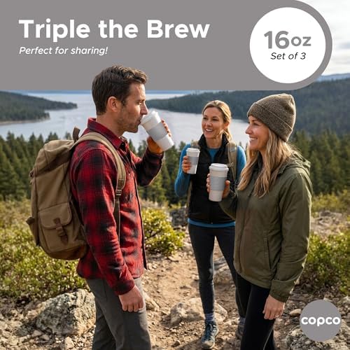 Copco Acadia Travel Mug, 16 Oz - Damask, Set of 3