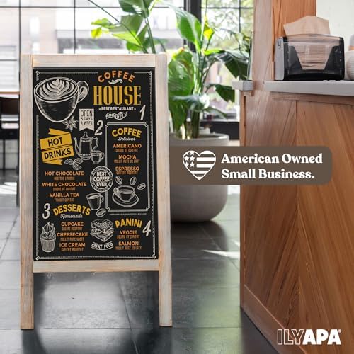 Ilyapa A Frame Chalk Board Easel Sign 40x20 in - Sandwich Signs Outdoor