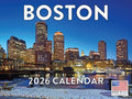Boston Calendar 2026 Wall 12 Month Monthly MA Scenic Souvenirs Bostonian Themed Gifts | American Made In The USA