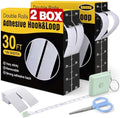 Navona 2 Boxes Heavy Duty Hook and Loop Strips with Adhesive, 60Ft x 1 Inch