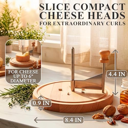 Cheese Curler for Making Rose-Shaped Cuts, Stainless Steel Blade