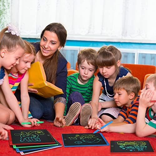 20 Pcs LCD Writing Tablet for Kids 10 Inch Electronic Doodle Board Colorful Screen Doodle Board Erasable Pad Drawing Pad for Kids Toddler 6 Years Old Educational Learning Toy (Black Screen)