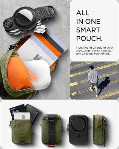 Spigen for MagSafe Wallet Magnetic Pouch Organizer, Tintap Zip V2 MagFit