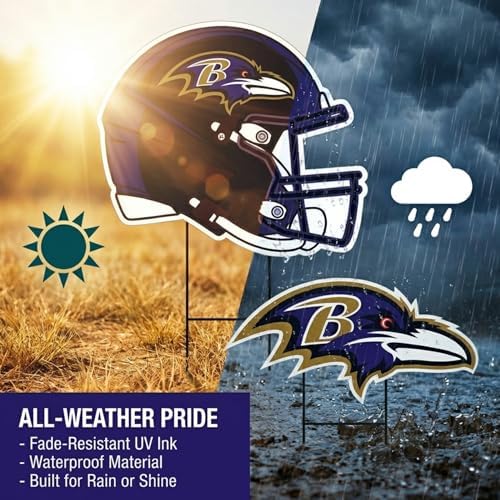 NFL Logo & Helmet 2 Pack Yard Sign Set