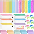 Watersay 240 Pcs Stationery Supplies Kit Includes 120 HB Writing Instruments 30 Eraser 30 Ruler 30 Sharpener 30 Mesh Zipper Pouch Bags, Stationery for Exchange Gift(Bright Colors)