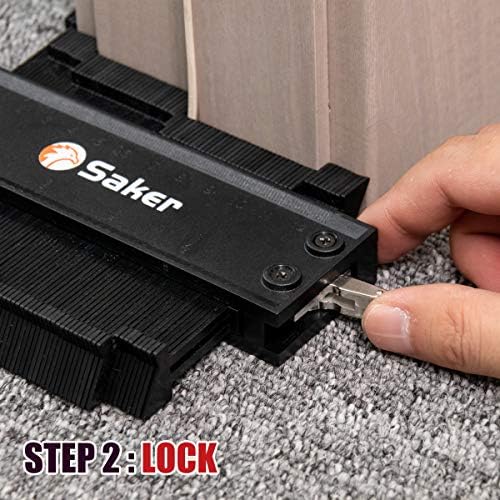 Saker Contour Gauge Profile Tool 5 Inch Black