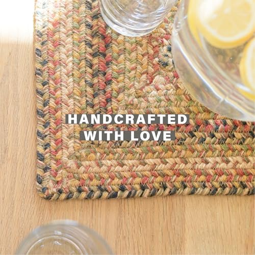 Homespice Kingston Jute Braided Table Mats, Rect 10x15 Set of 4