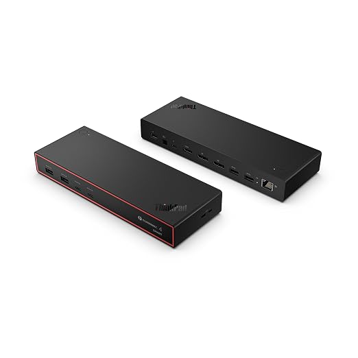 Lenovo ThinkPad Thunderbolt 4 Smart Dock Gen 2 7500, Multiple Display Support, Integrated 1M Thunderbolt 4 Cable, Remote Hardware Management, 40Gbps Data Speed, 100W Power Delivery, Black