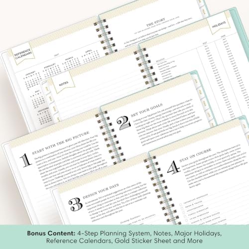 Blue Sky 2027 Weekly & Monthly Planner Calendar, 5"x8", Secret Garden Mint