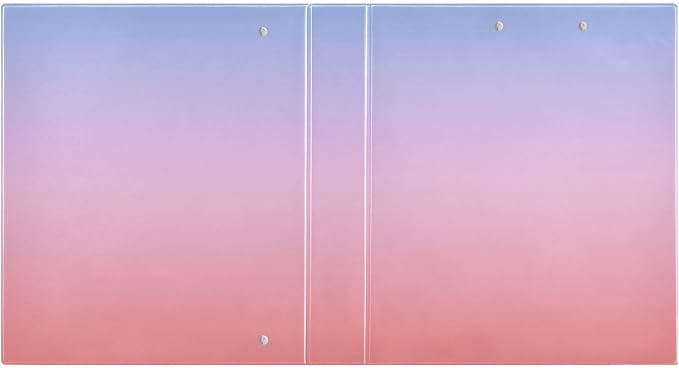 Round Rings Binder 1 and A Half Inch Binder with Pocket Cover Pack of 1/2 School Binder Hardcover Pink Purple Gradient