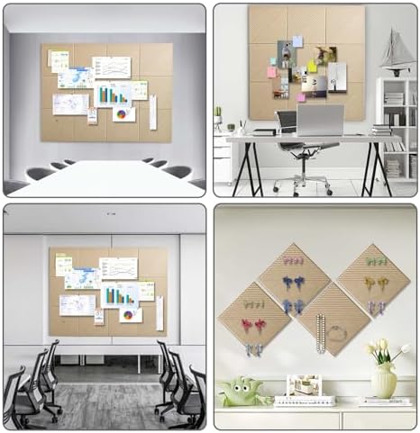 48" x 36" Large Cork Board Alternative&Felt Bulletin Board, Tan