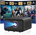 【Native 1080P & Auto Focus】Mini Projector with WiFi and Bluetooth, 800Ansi Brightness, Support 4K HD, Portable Movie Projector, Auto Keystone Correction, Compatible with Smartphone, Laptop, HDMI, USB