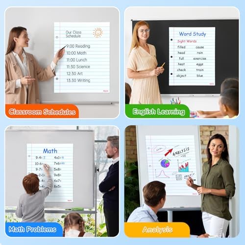 JoyCat Giant Magnetic Notebook Paper, 22 x 28 Dry Erase Lined Sheet