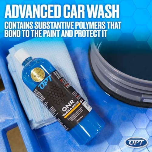Optimum No Rinse Wash and Shine Version 6 - ONR Rinseless Car Wash Soap for Auto Detailing, Use On Paint, Ceramic Coatings, Glass, Interior (1 Gallon)