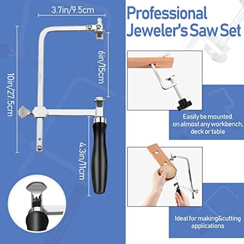 Chumia Jewelry Tools Set, Saw Frame 144 Blades Third Hand Ring Mandrel