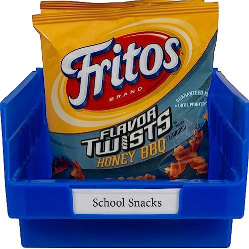 Akro-Mils 29300 Clear Protective Plastic Label Holder and Labels for 4-Inch Tall Shelf Bins, (25-Pack)