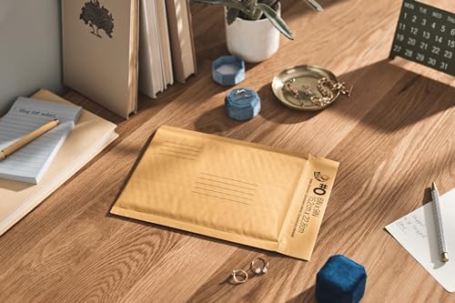 Duck Brand #0 Kraft Bubble Mailer, Manila, 6 inch x 9 inch, 25 Pack