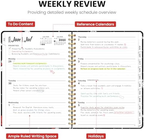 ZOTIA Planner 2026-2027 Weekly & Monthly Calendar Planner Jul 2026-Jun 2027