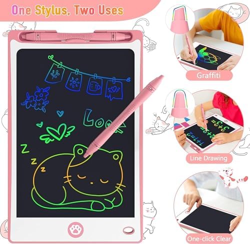 Hockvill LCD Writing Tablet for Kids 8.8 Inch, Toys for Girls Boys Drawing Pad for 3 4 5 6 7 Year Old Kids Toys, Children Christmas Birthday Gift for Kids Toddler Doodle Board Travel Essentials