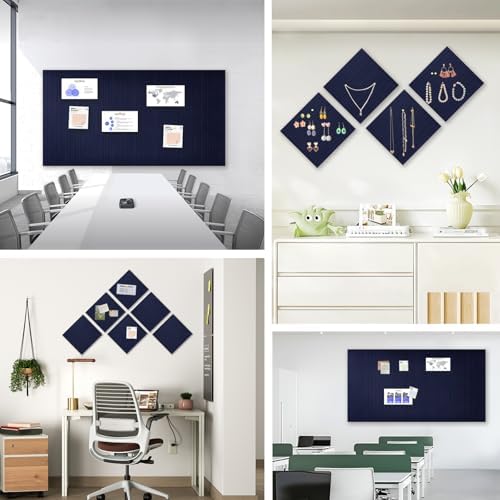 Large Felt Bulletin Board 48" x 24", Dark Blue