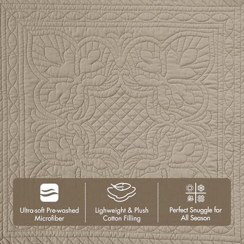 Madison Park Coastal Damask Quilted Daybed Cover Set, 6PC, 39"x75"