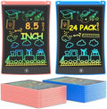 bravokids 24 Pack LCD Writing Tablet with Stylus, 8.5 inch Colorful Doodle Board Drawing Pad for Kids, Travel Games Activity Learning Toys, Birthday Gift for Age 3 4 5 6 7 8 Year Old Boys Girls